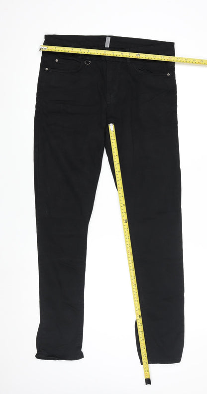 Mens UK Size M Zara Slim Fit Skinny Black Jeans