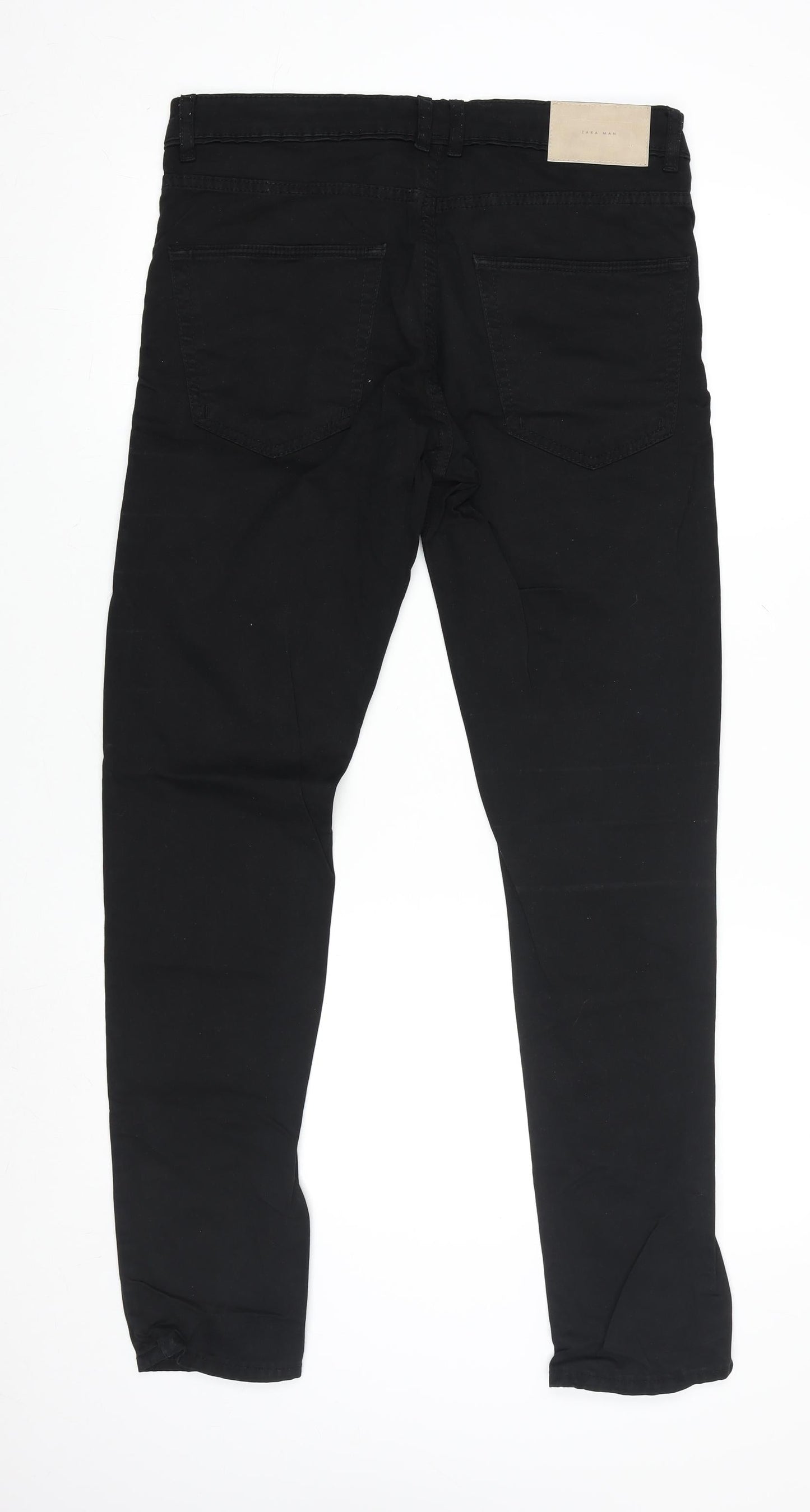 Mens UK Size M Zara Slim Fit Skinny Black Jeans