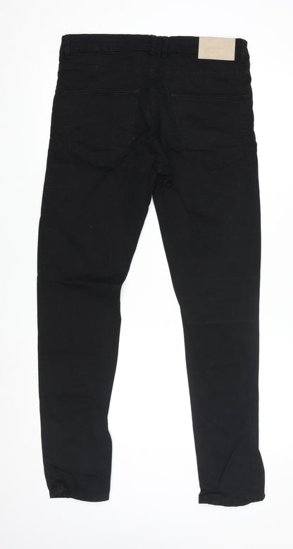 Mens UK Size M Zara Slim Fit Skinny Black Jeans