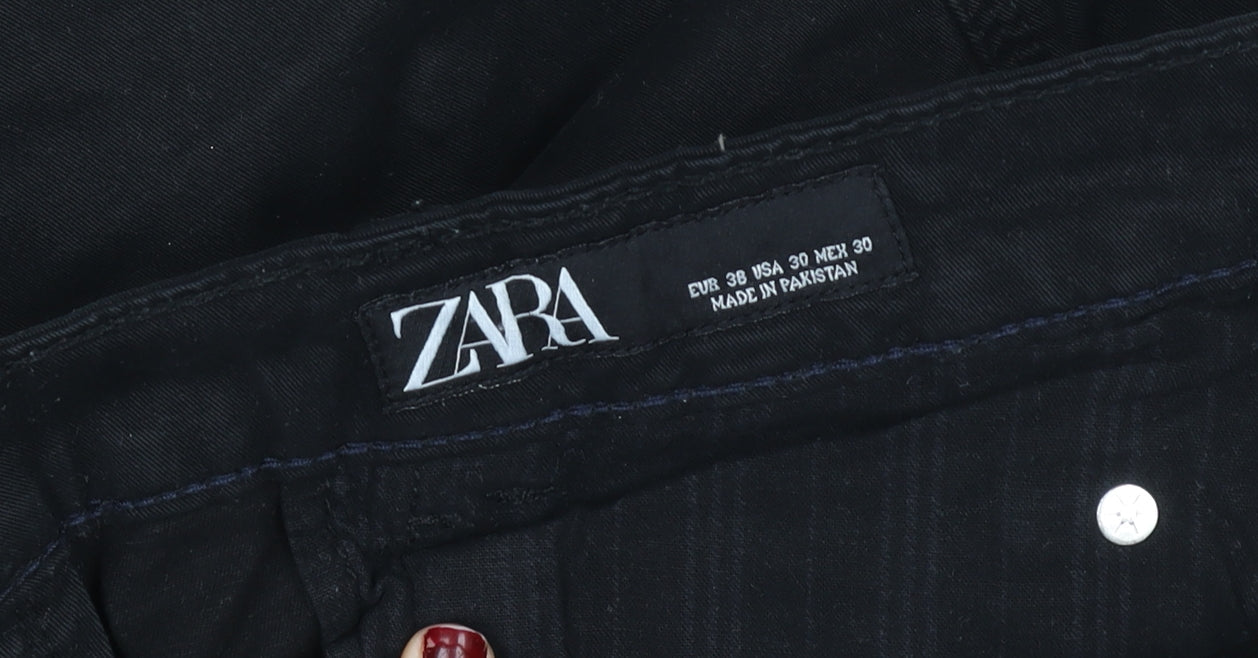 Mens UK Size M Zara Slim Fit Skinny Black Jeans