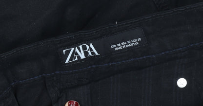 Mens UK Size M Zara Slim Fit Skinny Black Jeans