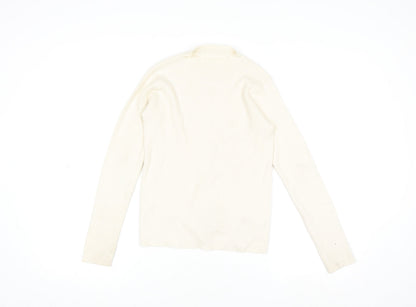 Womens UK Size XS Dunnes Stores Ivory Basic T-Shirt