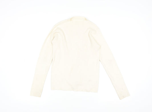 Womens UK Size XS Dunnes Stores Ivory Basic T-Shirt