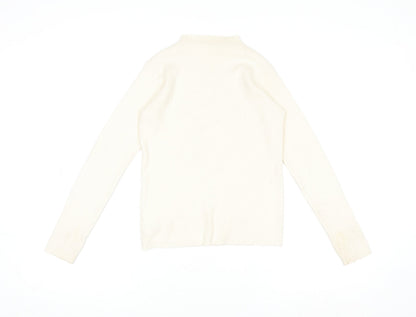 Womens UK Size XS Dunnes Stores Ivory Basic T-Shirt