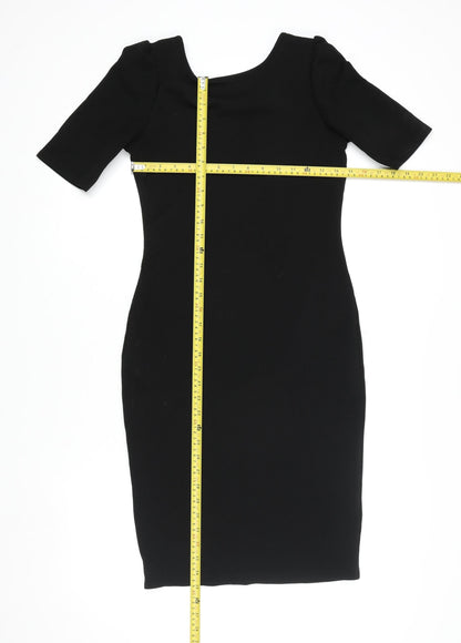 Dorothy Perkins Women’s Black Bodycon Knee Length Dress Size 8