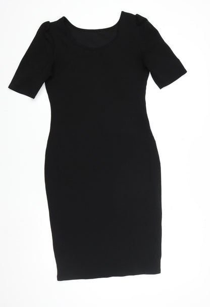 Dorothy Perkins Women’s Black Bodycon Knee Length Dress Size 8