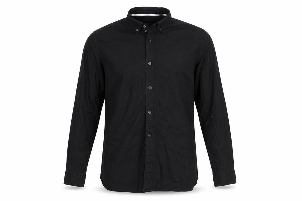 Springfield Men's Black Slim Fit Button-Down Long Sleeve Shirt M