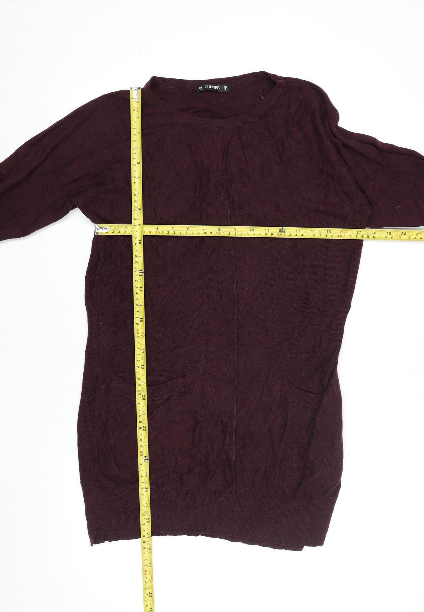 Womens UK Size 12 Dunnes Brown Tunic Blouse