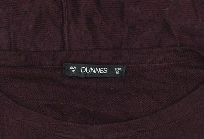 Womens UK Size 12 Dunnes Brown Tunic Blouse