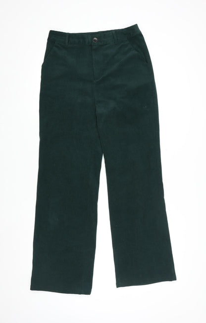 Cider Unisex Green Corduroy Straight Leg Trousers Size S