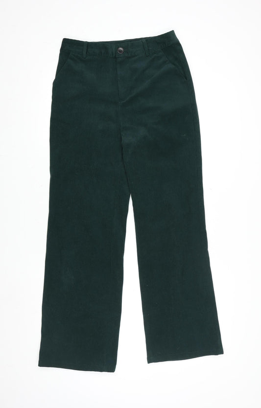 Cider Unisex Green Corduroy Straight Leg Trousers Size S