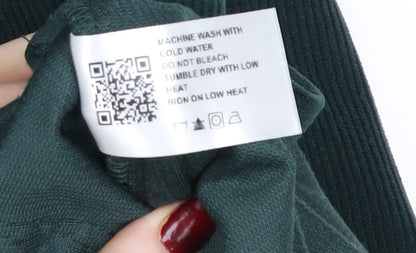 Cider Unisex Green Corduroy Straight Leg Trousers Size S