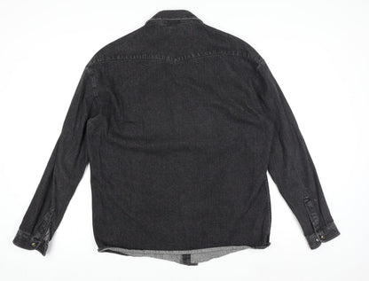 Womens UK Size XS COLLUSION Black Denim Jacket