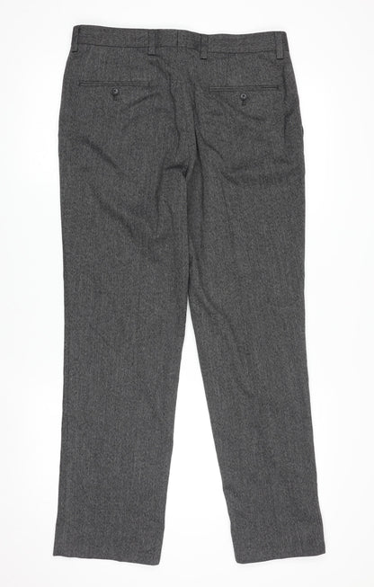 Next Men Grey 32S Slim Fit Dress Pants Trousers