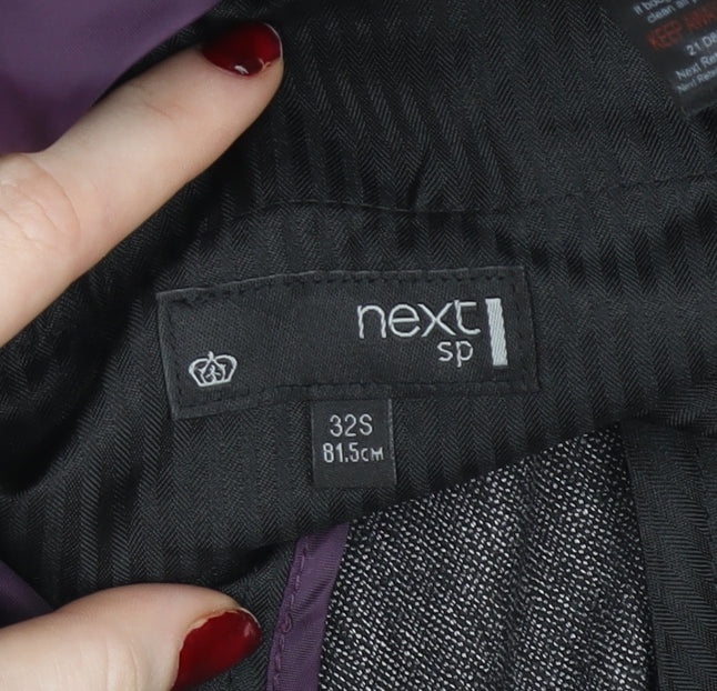Next Men Grey 32S Slim Fit Dress Pants Trousers