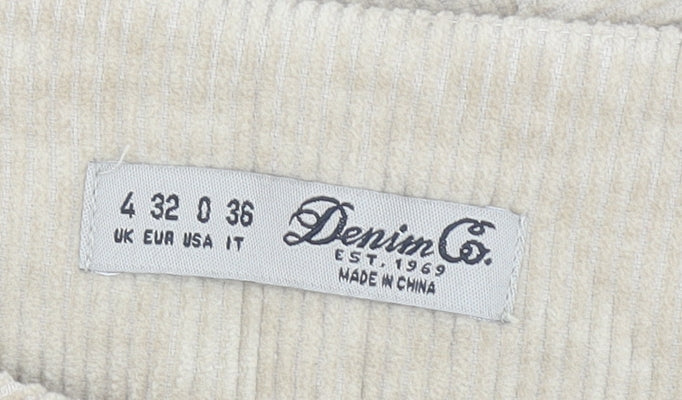 Womens UK Size 4 Denim Co. A-Line Corduroy Skirt