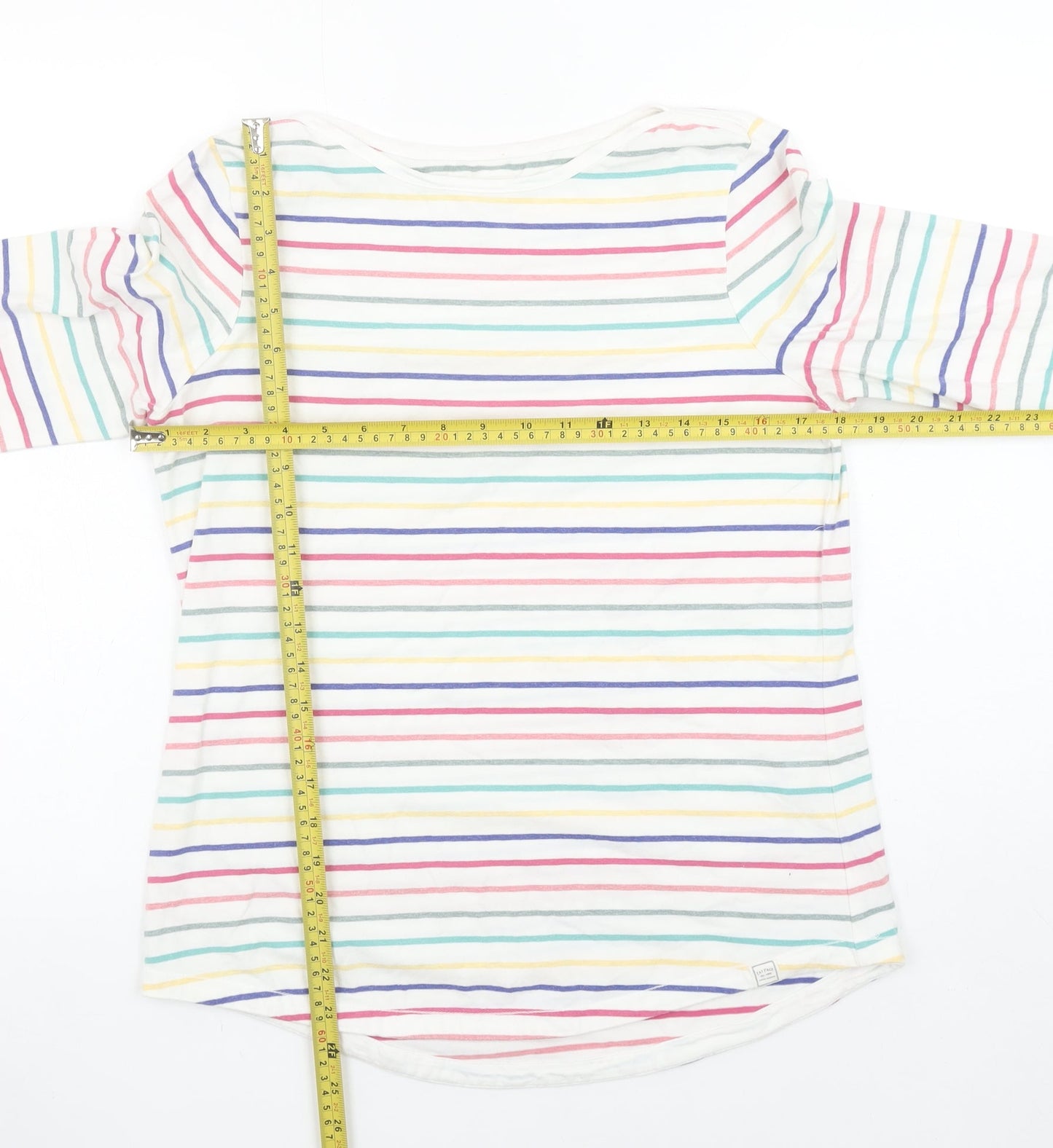 Womens UK Size 10 Fat Face Multicoloured Basic T-Shirt