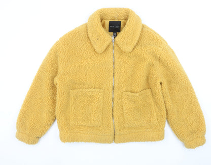 Womens UK Size M New Look Yellow Bomber Jacket