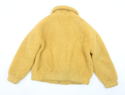 Womens UK Size M New Look Yellow Bomber Jacket