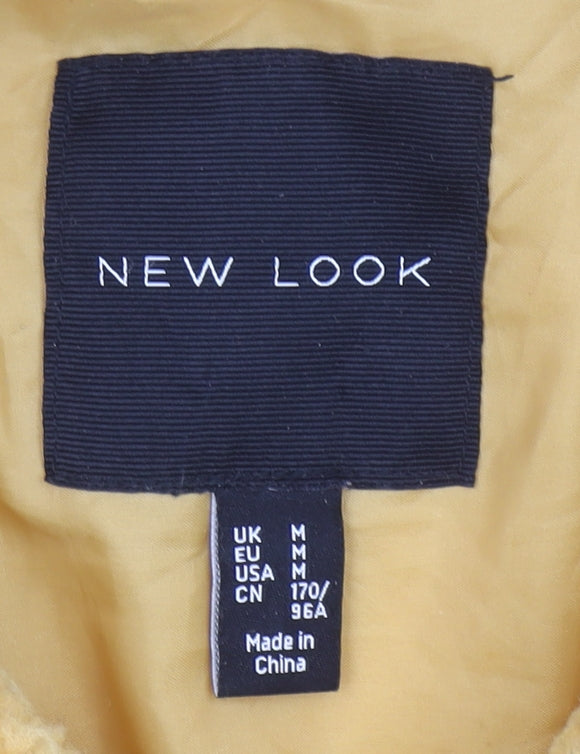 Womens UK Size M New Look Yellow Bomber Jacket
