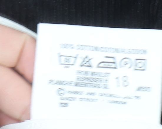 Marks and Spencer Men’s Black Corduroy Trousers 36W 33L Cotton Classic