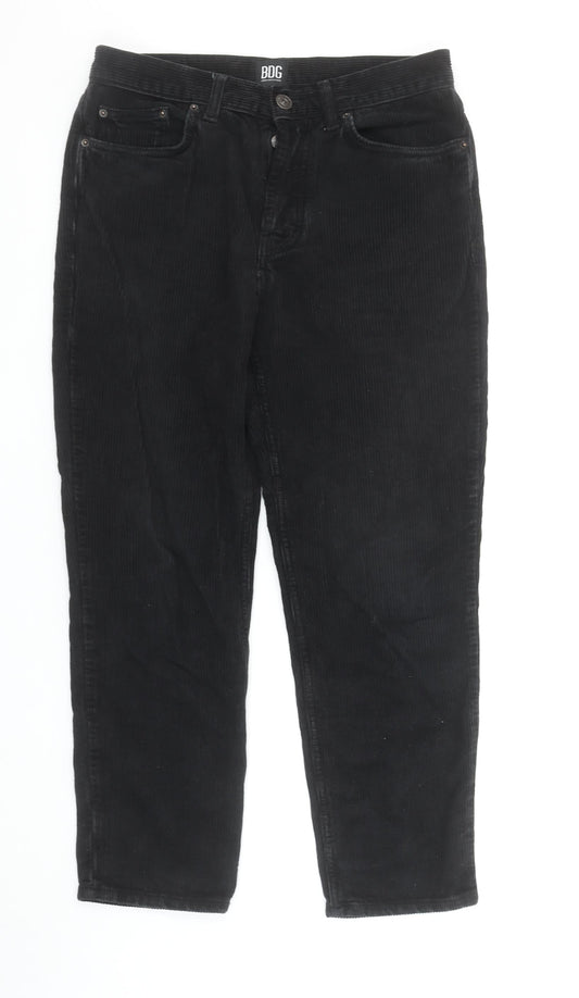 BDG Urban Outfitters Women's Black Corduroy Chino Trousers Size 12