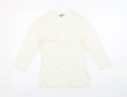 Womens UK Size 12 Marks and Spencer Ivory Tunic Blouse