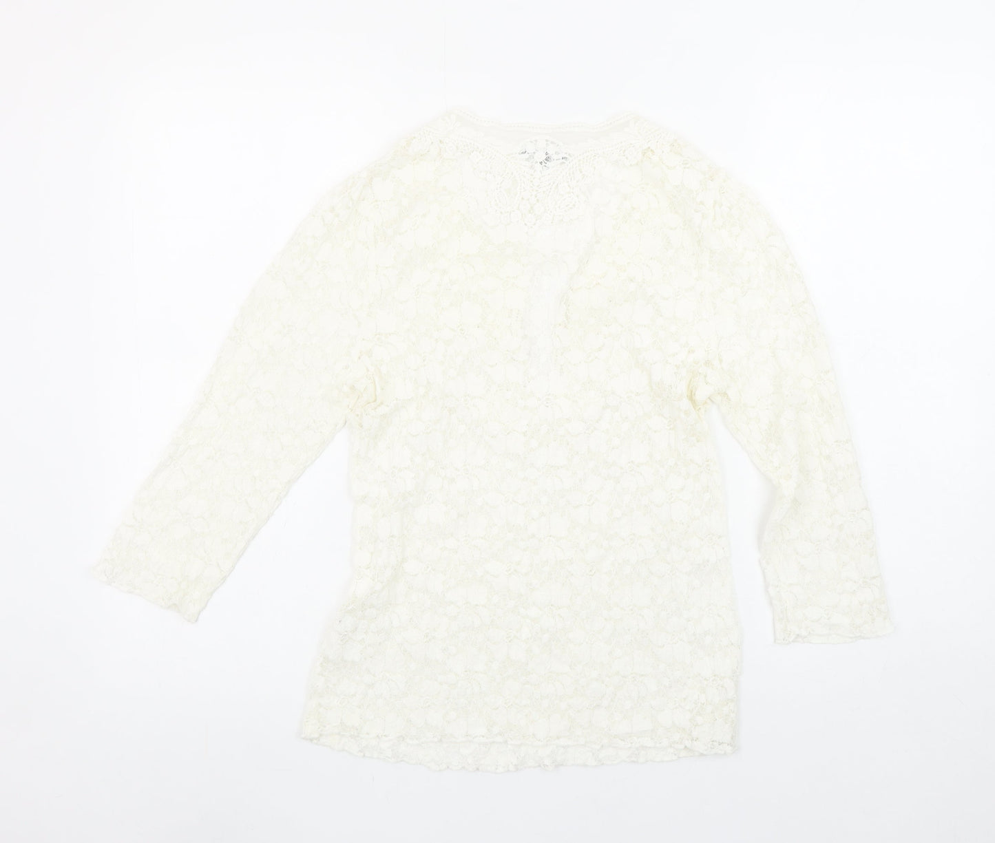 Womens UK Size 12 Marks and Spencer Ivory Tunic Blouse