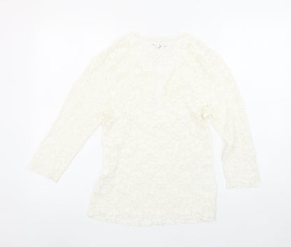 Womens UK Size 12 Marks and Spencer Ivory Tunic Blouse