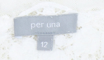 Womens UK Size 12 Marks and Spencer Ivory Tunic Blouse