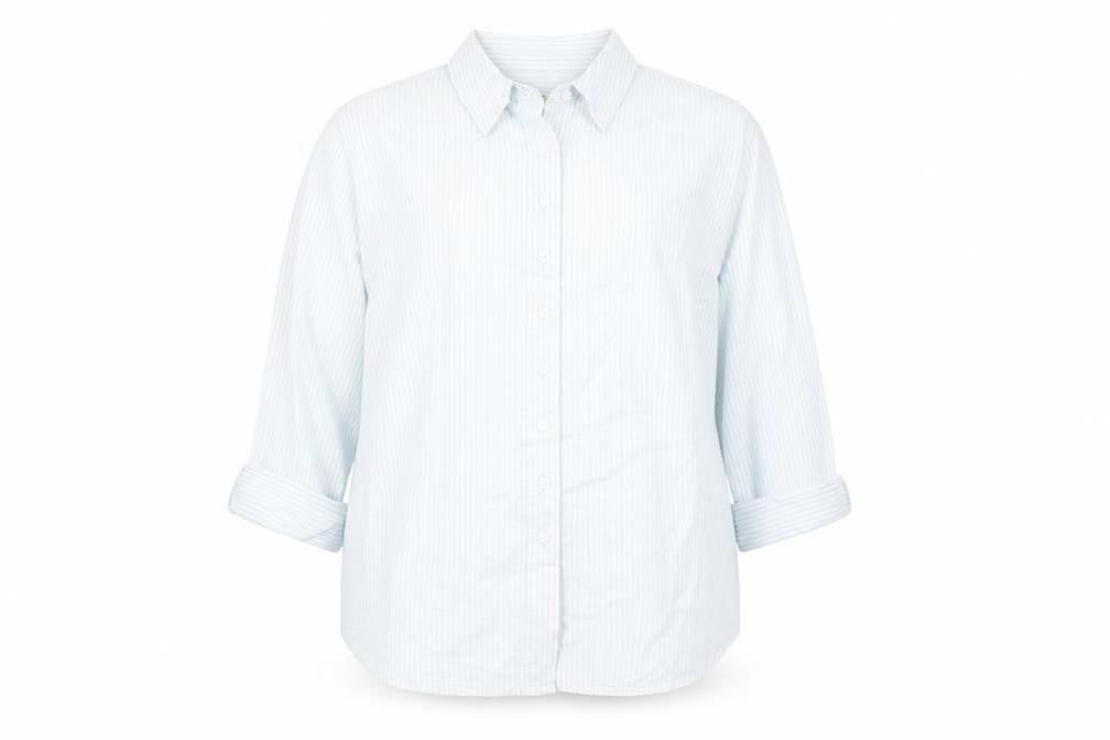 Womens UK Size 16 Orvis Blue Basic Button-Up