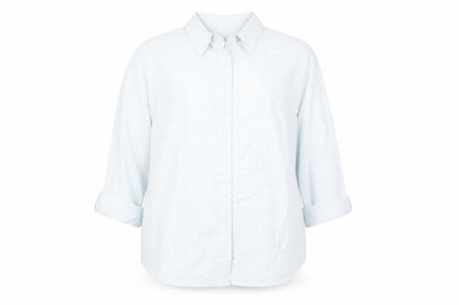 Womens UK Size 16 Orvis Blue Basic Button-Up