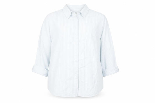Womens UK Size 16 Orvis Blue Basic Button-Up