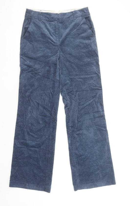Next Emma Willis Blue Corduroy Wide-Leg Trousers Women’s Size 8L