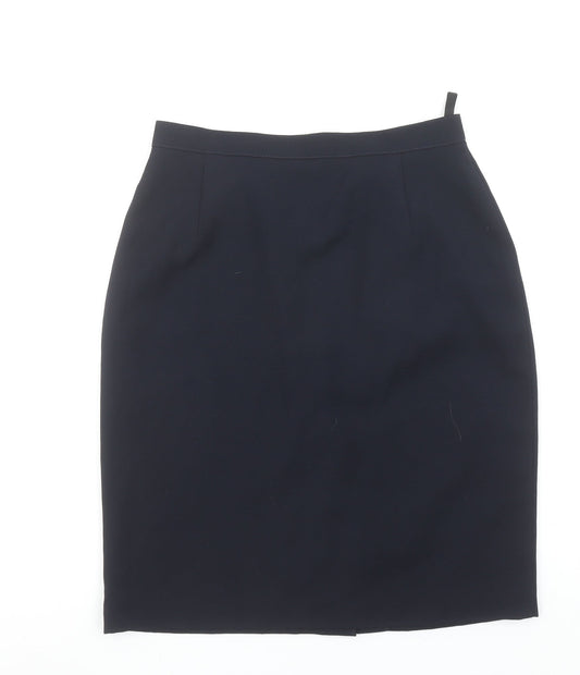 Marks and Spencer Women’s Navy Wool Pencil Skirt Size 12 Vintage