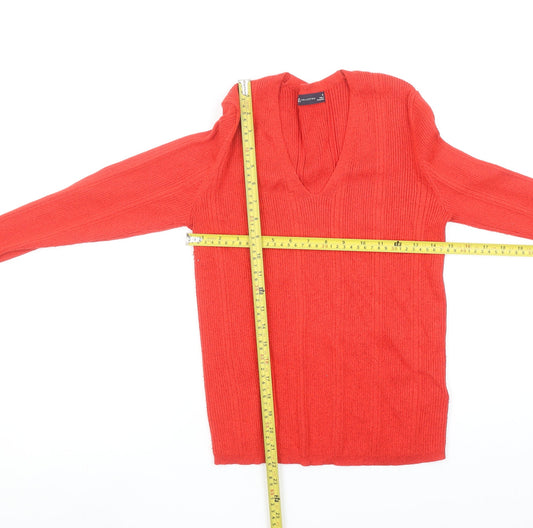Womens UK Size 12 Marks and Spencer Red Pullover Jumper