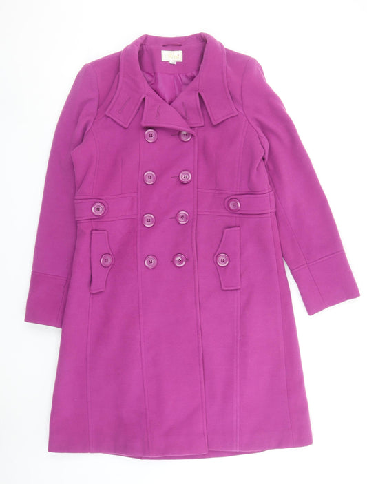 Womens UK Size 14 Perrie Purple Pea Coat