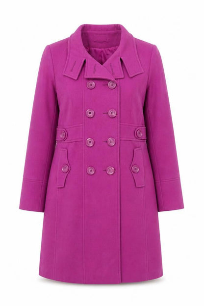 Womens UK Size 14 Perrie Purple Pea Coat