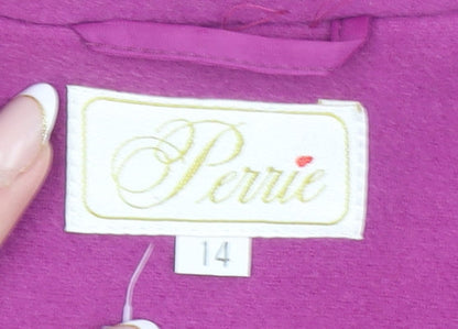 Womens UK Size 14 Perrie Purple Pea Coat