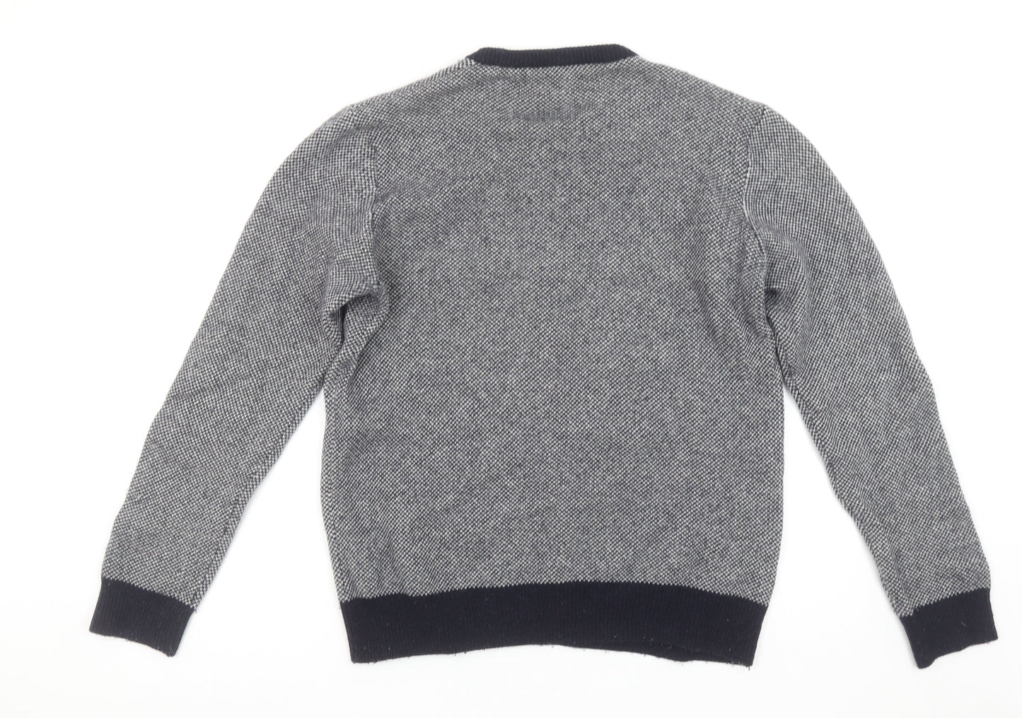 Carhartt Men's Grey Lambswool Crew Neck Pullover Jumper Size S