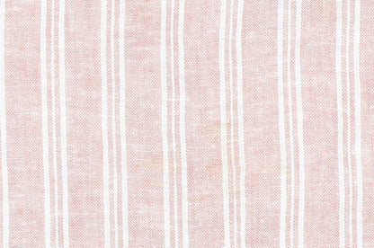 Esmara Women's Pink Striped Linen Blend V-Neck Tunic Blouse Size 10