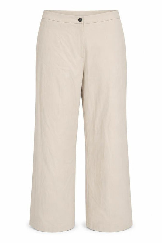 Bershka Women’s Beige Chino Trousers Size 16 Straight Leg