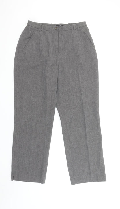Womens UK Size 16 GARDEUR Regular Fit Dress Pants Grey Trousers