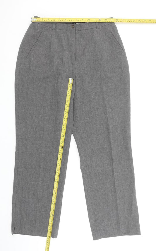 Womens UK Size 16 GARDEUR Regular Fit Dress Pants Grey Trousers