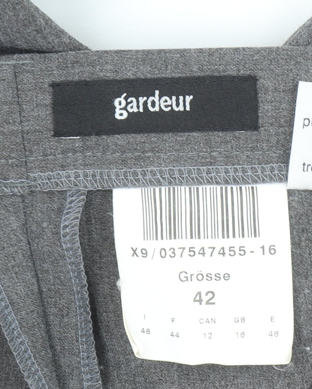 Womens UK Size 16 GARDEUR Regular Fit Dress Pants Grey Trousers