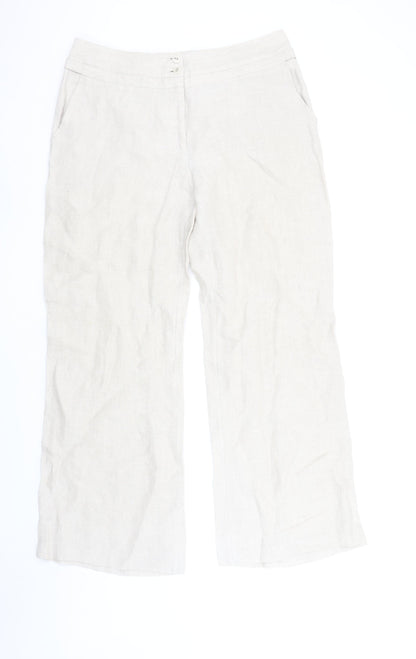 Womens UK Size 16 Alex & Co. Relaxed Fit Casual Travel Workwear Beige Trousers