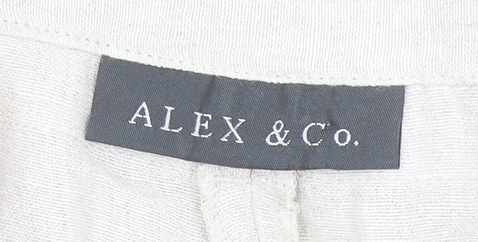 Womens UK Size 16 Alex & Co. Relaxed Fit Casual Travel Workwear Beige Trousers