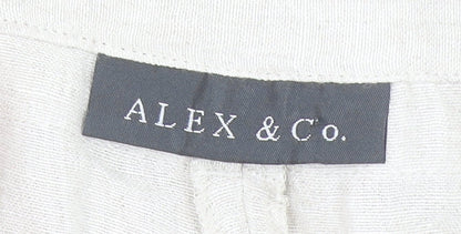 Womens UK Size 16 Alex & Co. Relaxed Fit Casual Travel Workwear Beige Trousers