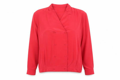 Womens UK Size 16 Alexon Red Wrap Blouse