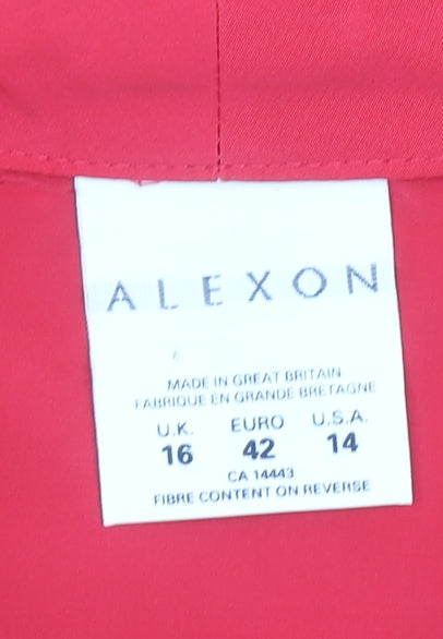 Womens UK Size 16 Alexon Red Wrap Blouse